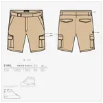 knee-length khaki cargo shorts image